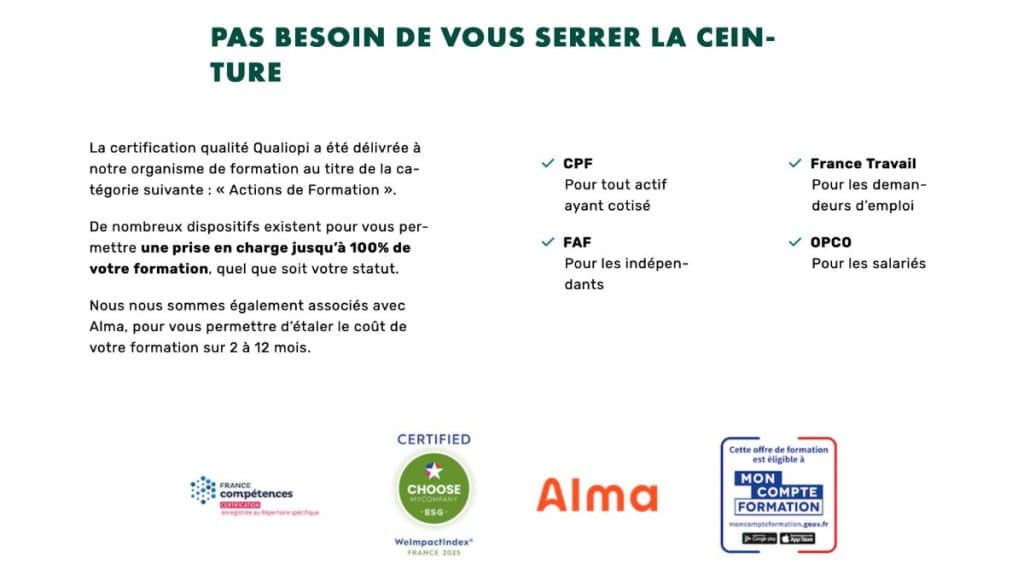 Formation LiveMentor : financement CPF, OPCO, France Travail et paiement en plusieurs fois