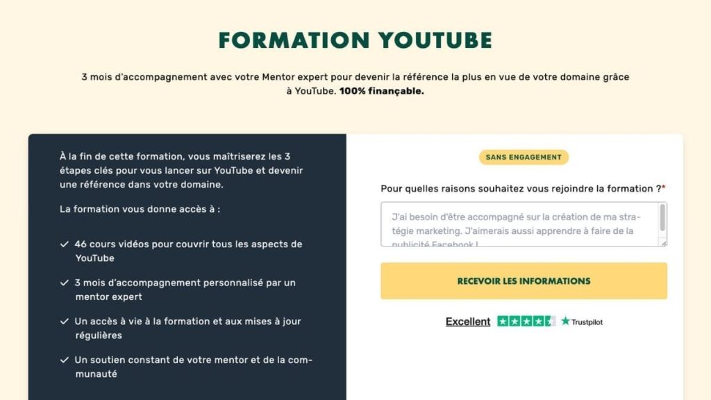 Formation YouTube LiveMentor