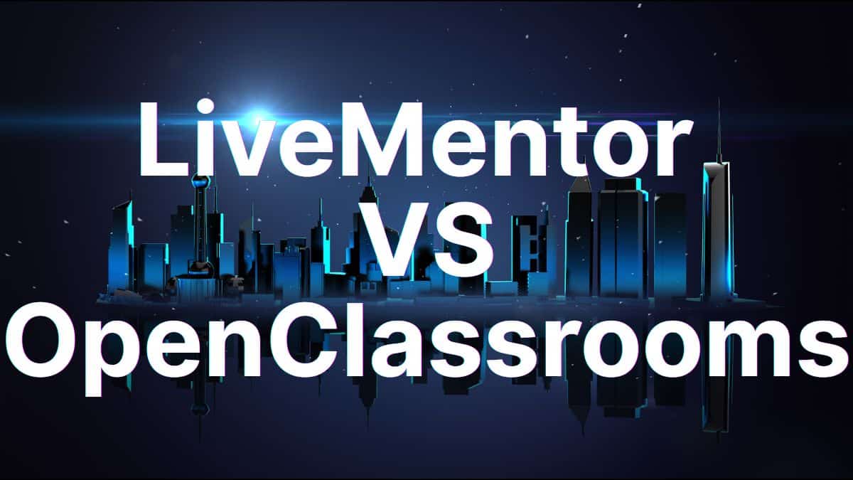 Illustration du comparatif LiveMentor vs OpenClassrooms pour choisir une formation en ligne avec mentorat.