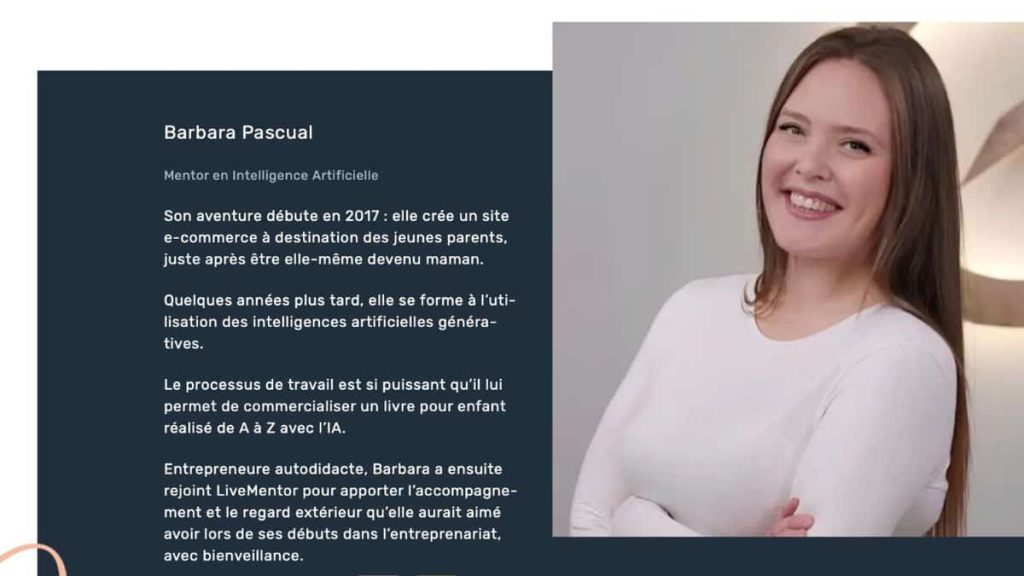 Barbara Pascual, mentor en intelligence artificielle chez LiveMentor